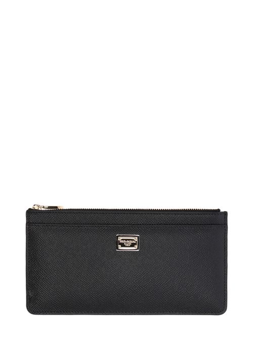 Black leather logo-plaque purse DOLCE&GABBANA | BI1265A100180999